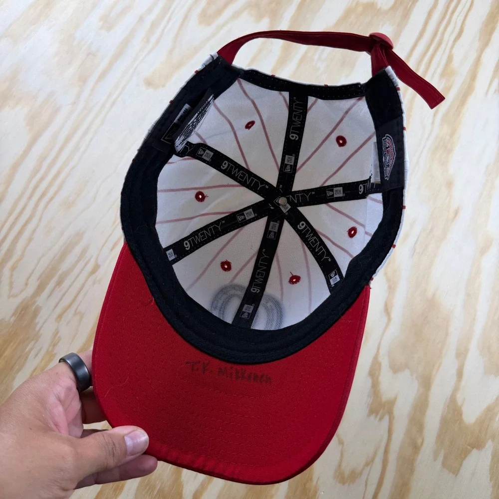 New Era 9TWENTY Youth MiLB Billings Mustangs Pinstripe Baseball Hat Red White